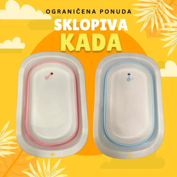 SKLOPIVA KADA ZA KUPANJE BEBE PLAVA I ROZA